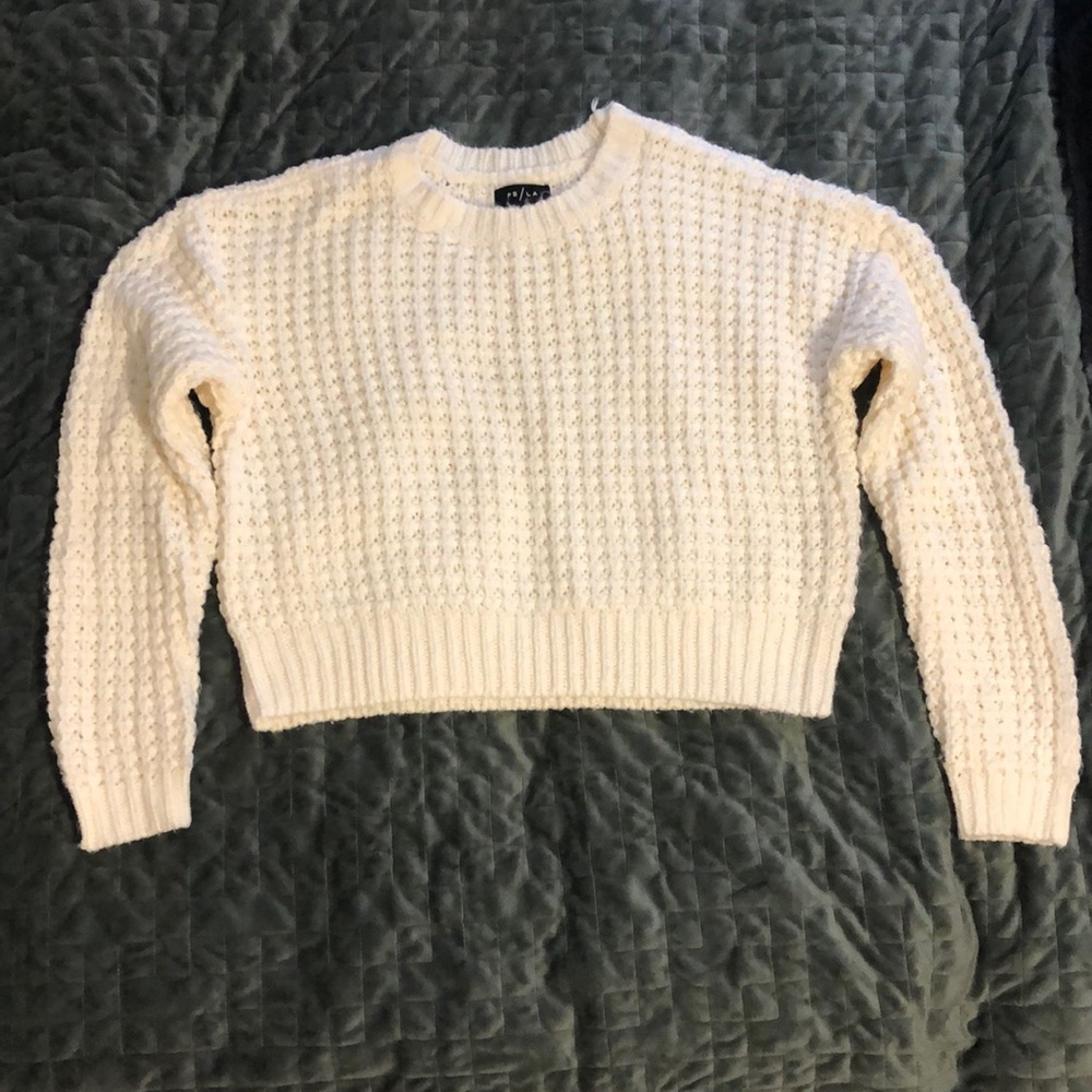 Pacsun White Cropped Sweater